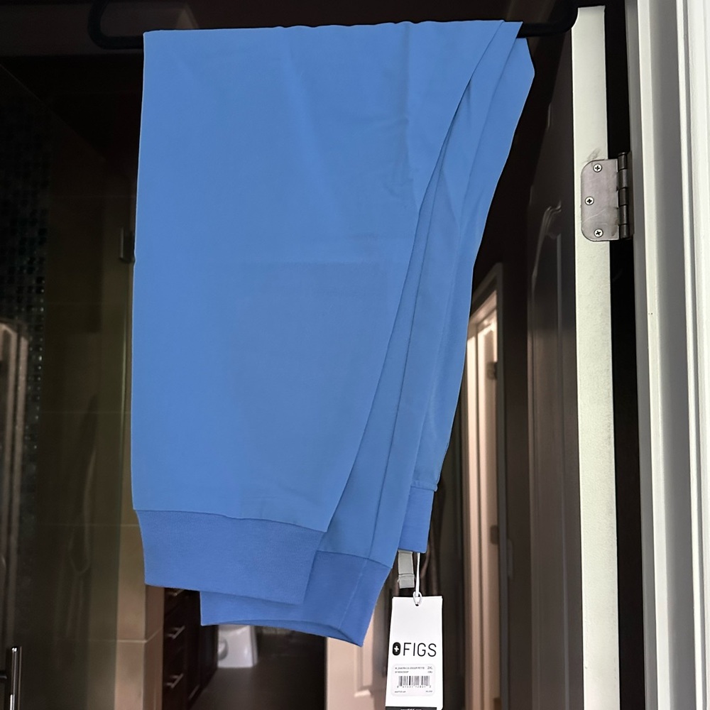 Figs Sky Blue Scrub Pants